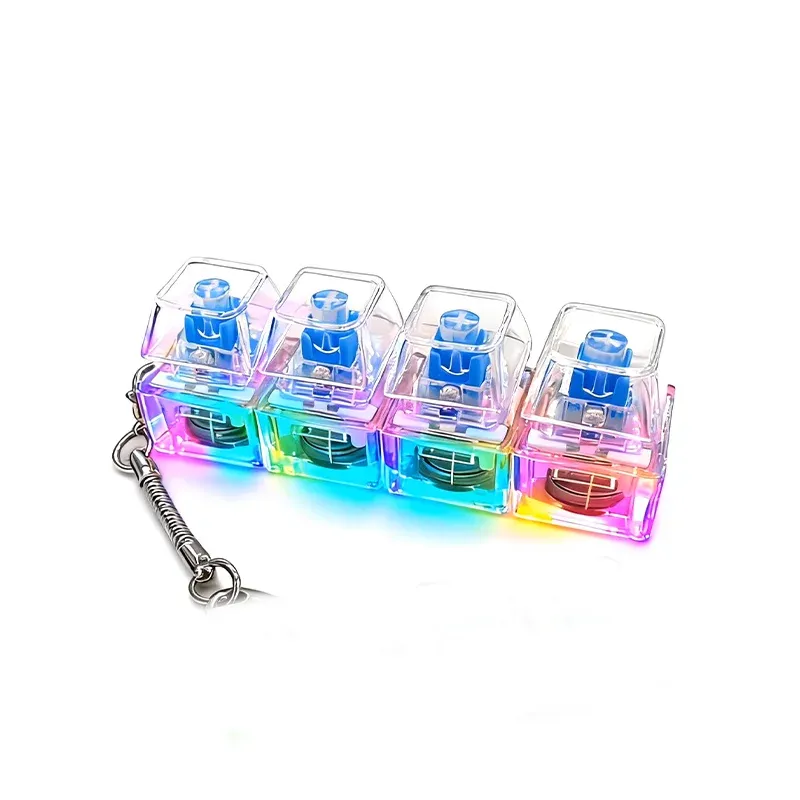 Porte-clés Clavier LED Anti-stress à Bouton Cliquable – Accessoire de Bureau Portable 8