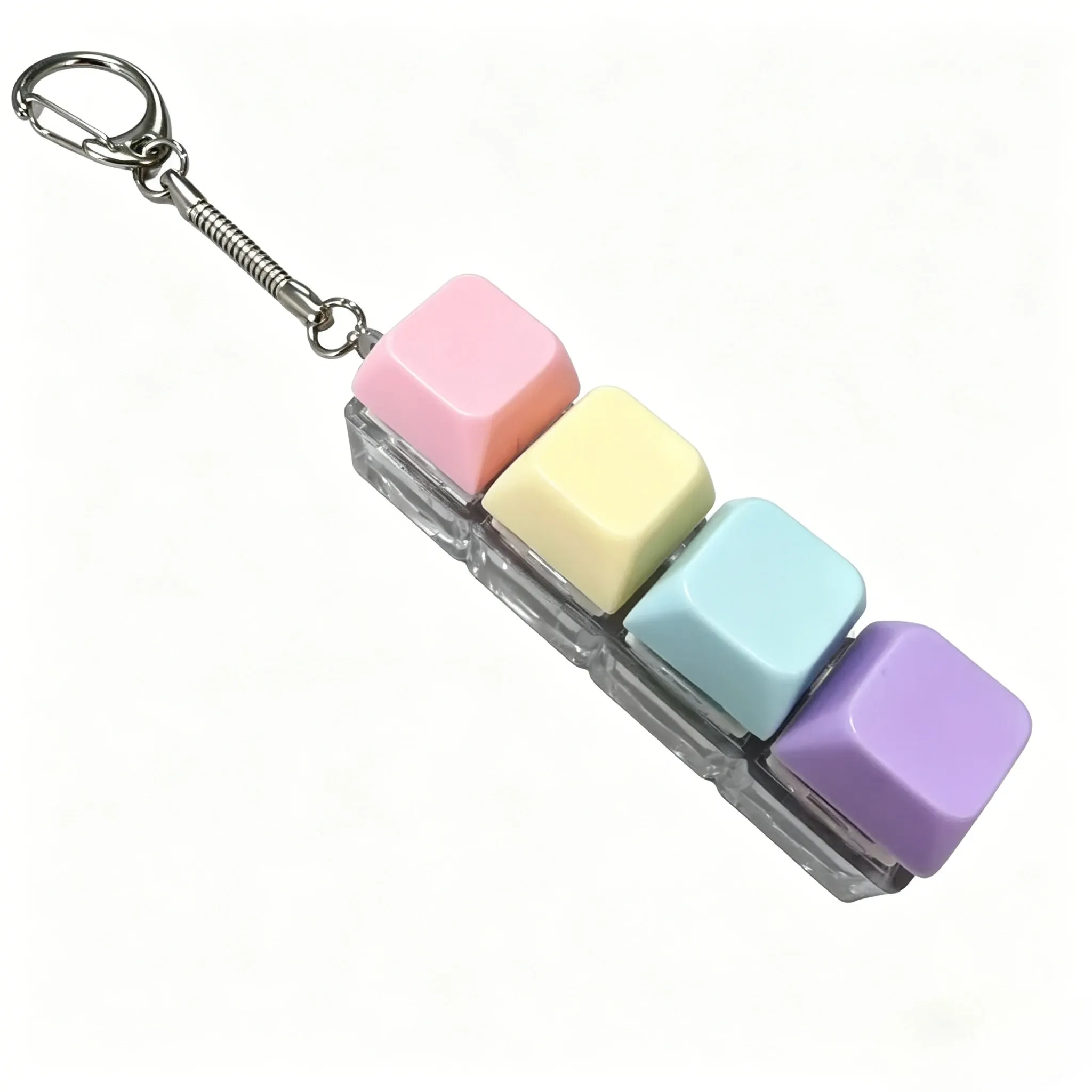 Porte-clés Clavier LED Anti-stress à Bouton Cliquable – Accessoire de Bureau Portable 10