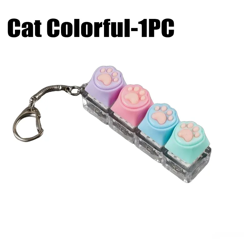 Porte-clés Clavier LED Anti-stress à Bouton Cliquable – Accessoire de Bureau Portable 13