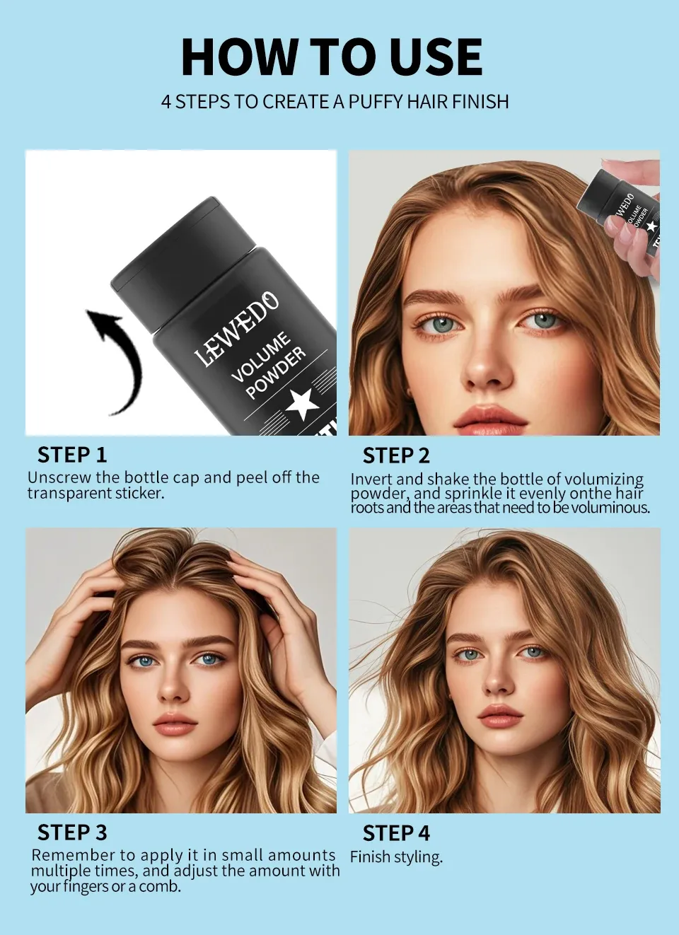 Coiffure volumineuse en gros plan