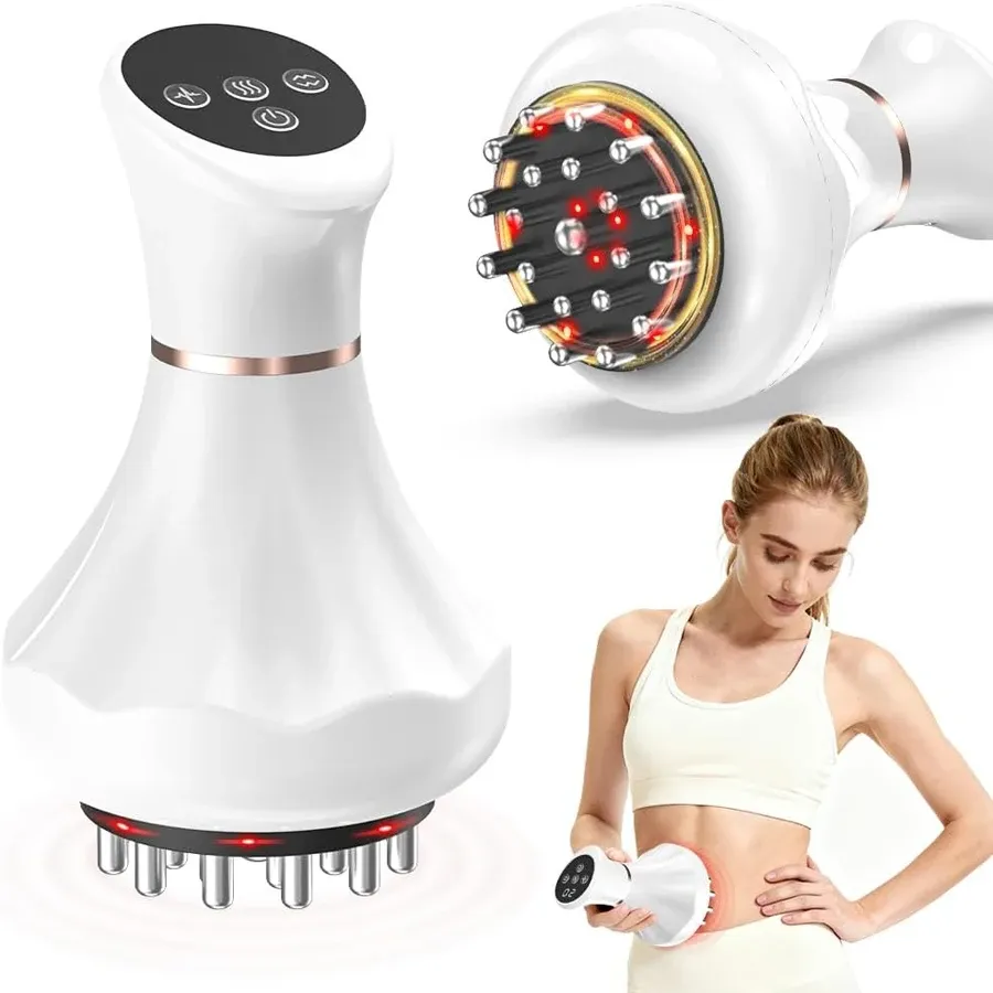 Brosse de Massage Électrique aux Méridiens pour Drainage Lymphatique, Vibrations Apaisantes