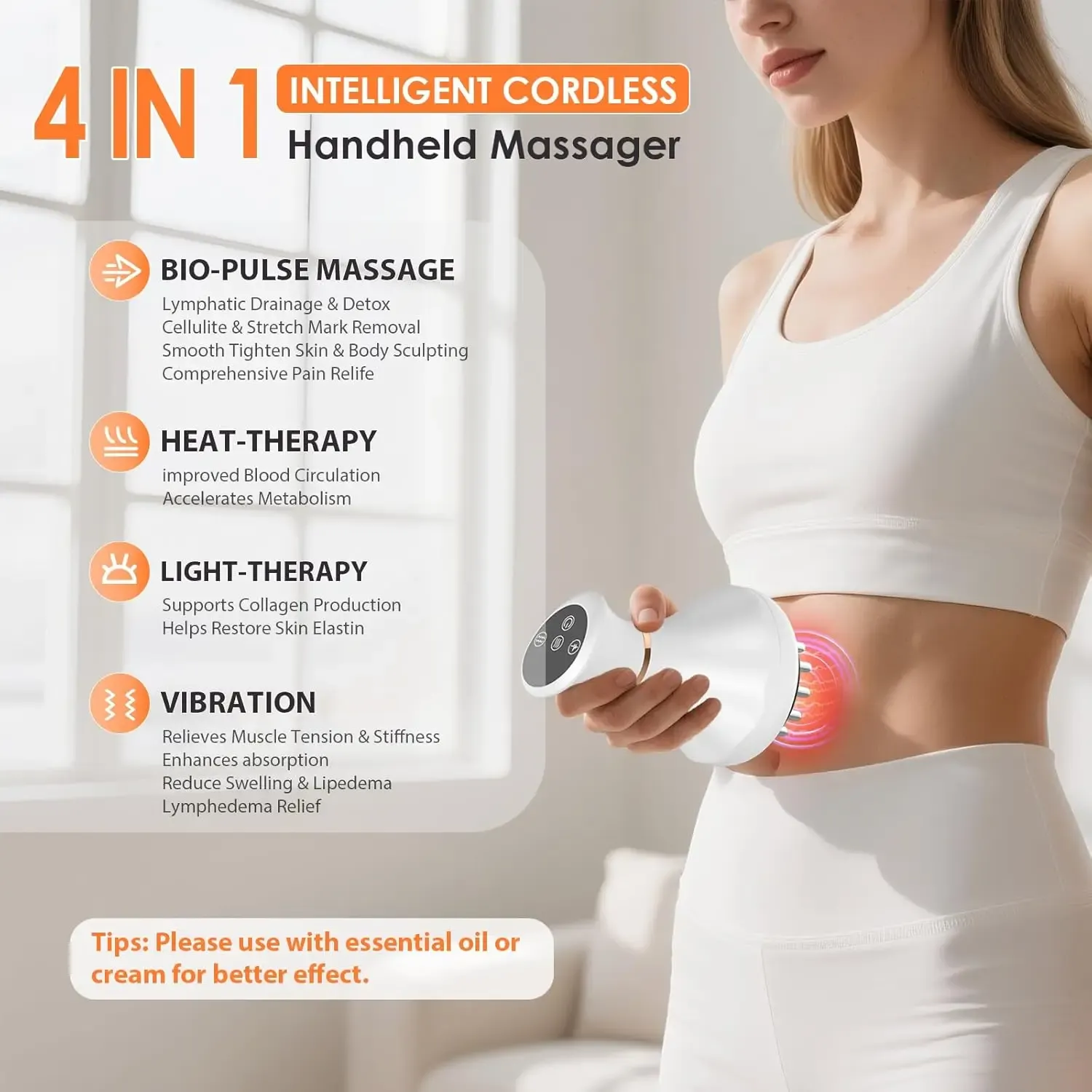 Brosse de Massage Électrique aux Méridiens pour Drainage Lymphatique, Vibrations Apaisantes 2