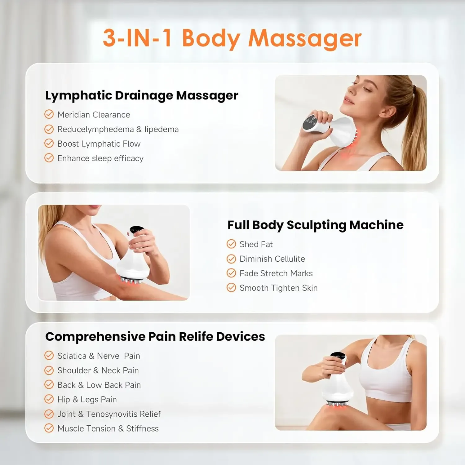Brosse de Massage Électrique aux Méridiens pour Drainage Lymphatique, Vibrations Apaisantes 3