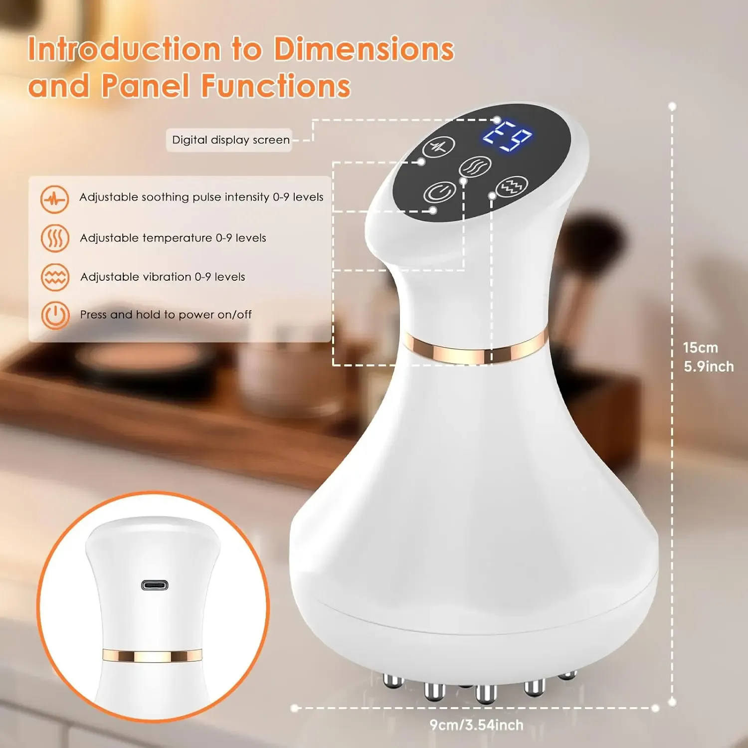 Brosse de Massage Électrique aux Méridiens pour Drainage Lymphatique, Vibrations Apaisantes 5