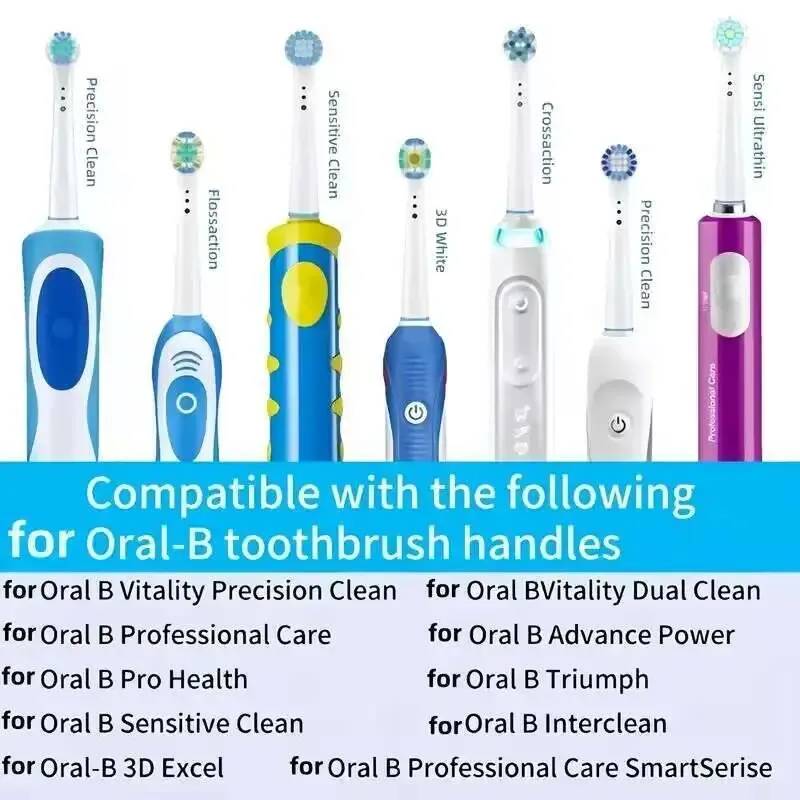 Têtes de brosse de rechange pour brosses à dents électriques Oral-B et Braun Professional, modèles 4, 12, 16 et 20, à poils souples 5