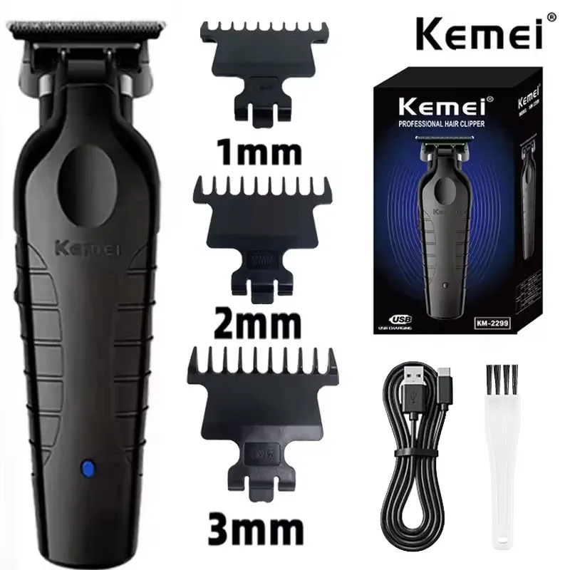 Tondeuse à cheveux professionnelle Kemei KM-2299, batterie 1200 mAh, tondeuse électrique rechargeable par USB - Image 1