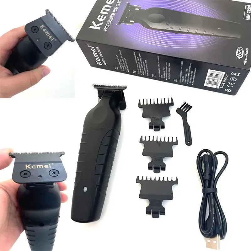 Tondeuse à cheveux professionnelle Kemei KM-2299, batterie 1200 mAh, tondeuse électrique rechargeable par USB 3