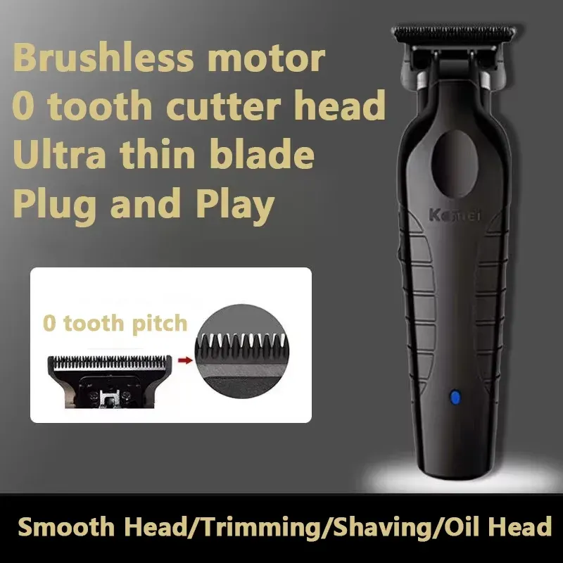 Tondeuse à cheveux professionnelle Kemei KM-2299, batterie 1200 mAh, tondeuse électrique rechargeable par USB 6