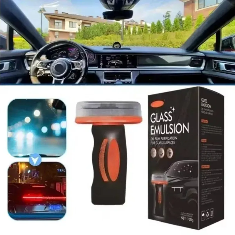 Gel Nettoyant Mousse pour Vitres de Voiture 100 g, Anti-Buée, Anti-Traces d'Eau et Imperméabilisant 2