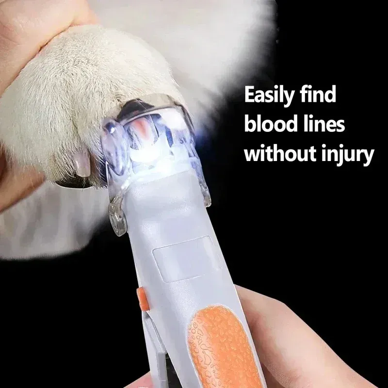 Ciseaux coupe-ongles pour chat et chien avec lumière LED, outil de coupe sûr - Image 1
