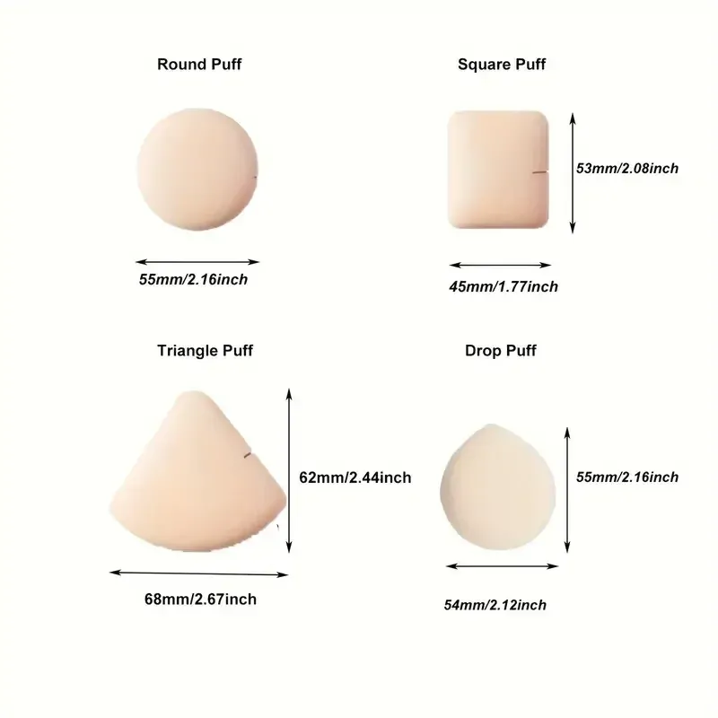 Éponges de maquillage en forme de goutte pour fond de teint, lot de 5 6