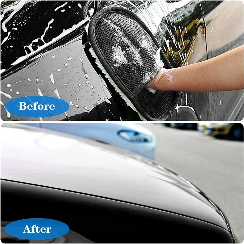 Lot de 10 éponges de nettoyage pour voiture en microfibre, gants de polissage et de lavage pour automobile, cuisine et maison 3
