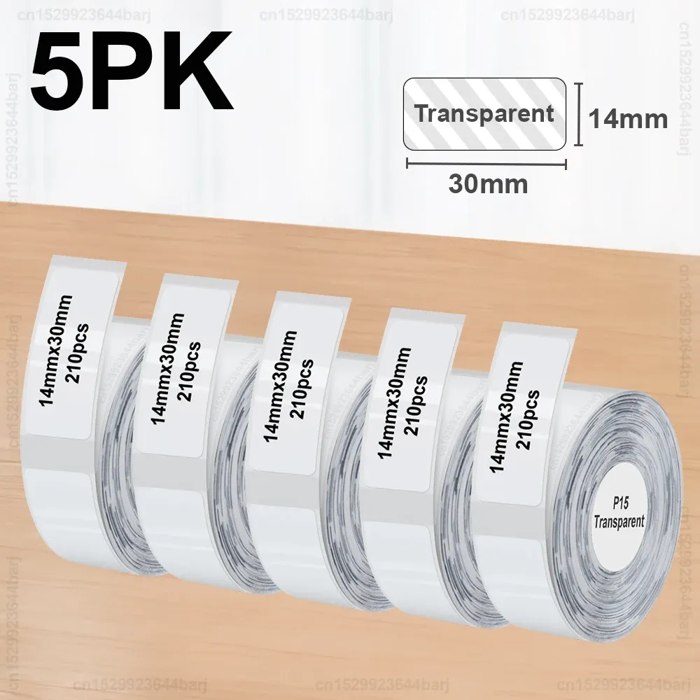 2/5/10 rouleaux d'étiquettes thermiques autocollantes P15 compatibles Phomemo D30, Q30, Marklife P15, P12, DELI Q2 - blanc, 12x40 mm et 15x30 mm 19