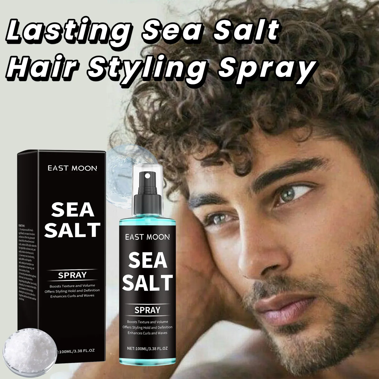 Spray coiffant au sel de mer, volumisant et texturisant, tenue forte, sans effet gras, moelleux et nourrissant - Image 1