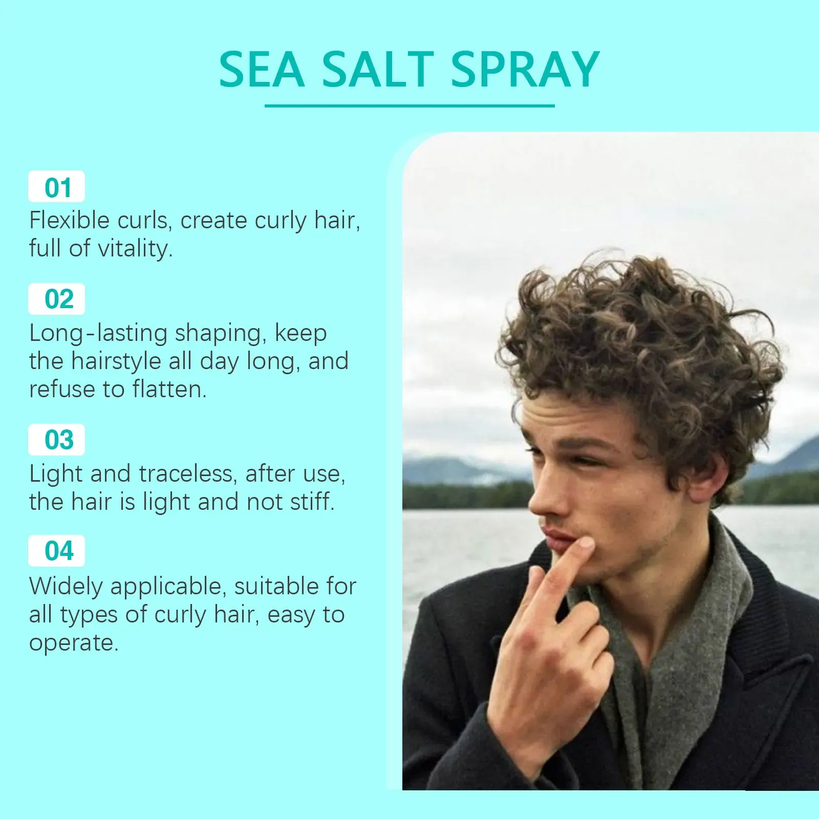Spray coiffant au sel de mer, volumisant et texturisant, tenue forte, sans effet gras, moelleux et nourrissant 3