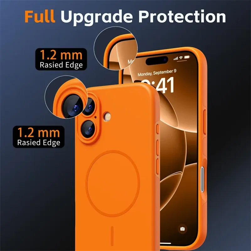 Coque magnétique orange, finition complète