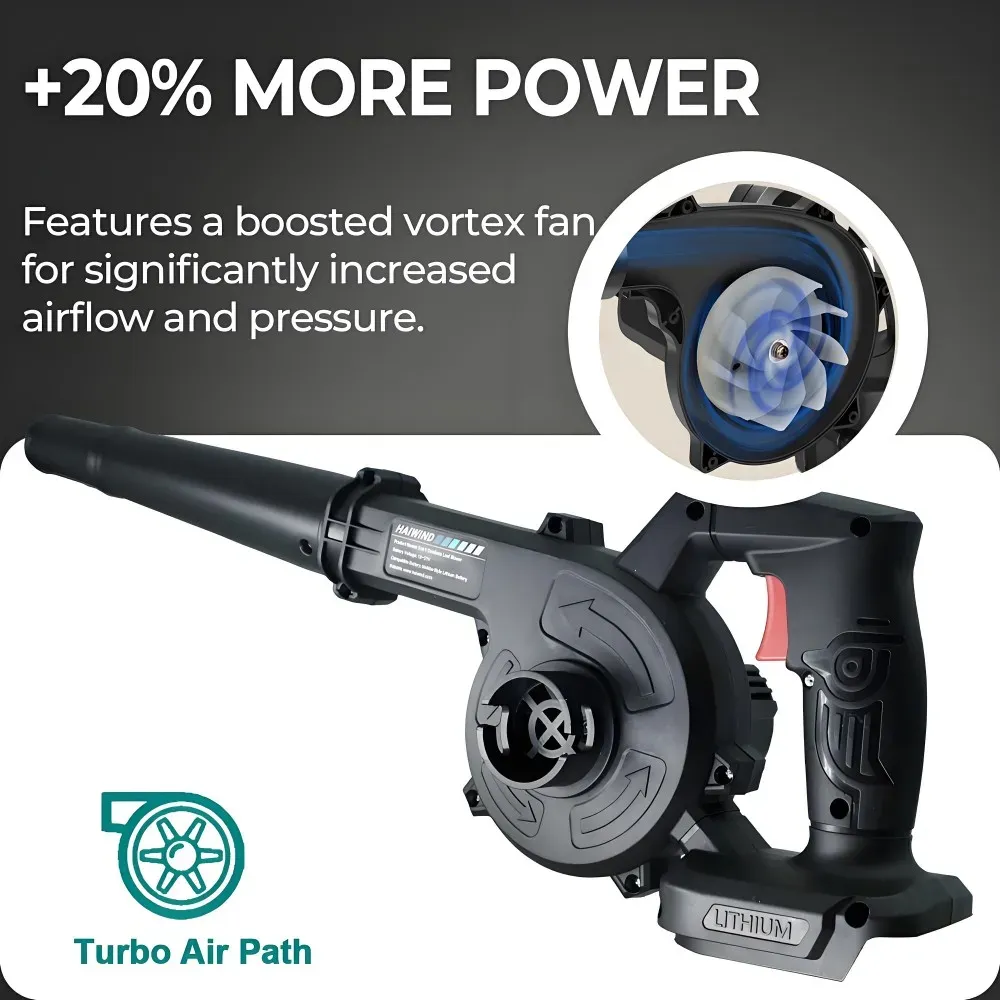 Souffleur et aspirateur sans fil 2 en 1 - ergonomie