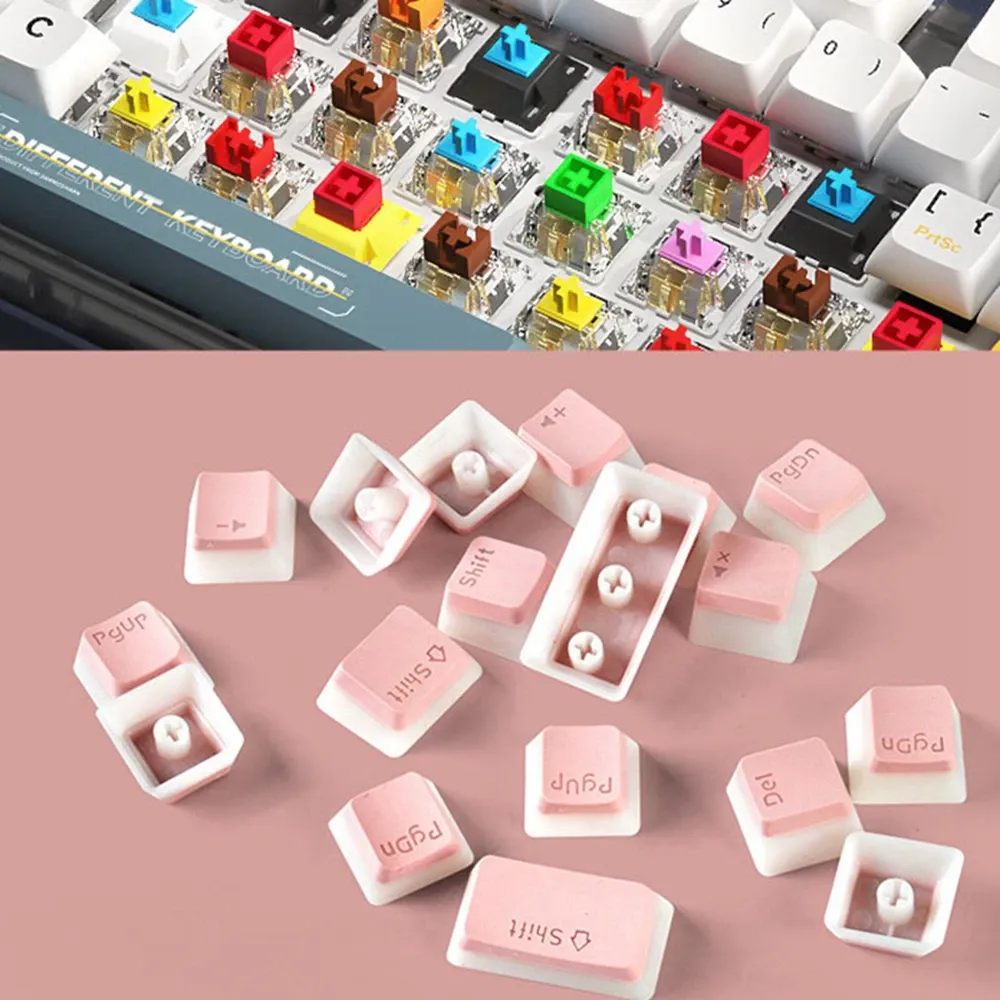 Capuchons de touches transparents, profil OEM, PBT, pour clavier mécanique à commutateurs MX compatible hot-swap, 129 touches 6