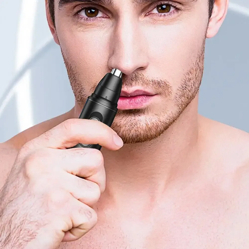 Mini tondeuse à poils de nez portable, épilateur électrique visage pour hommes et femmes, indolore et sûr 2