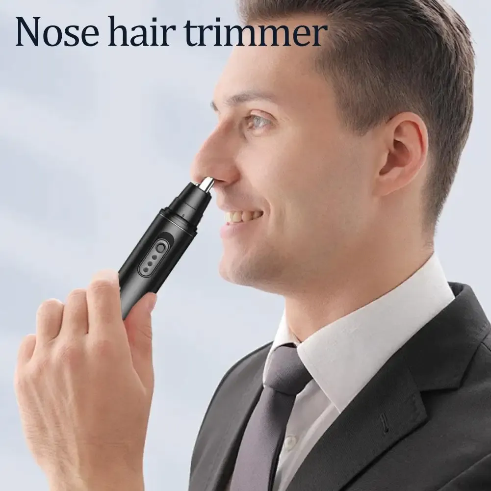 Mini tondeuse à poils de nez portable, épilateur électrique visage pour hommes et femmes, indolore et sûr 4