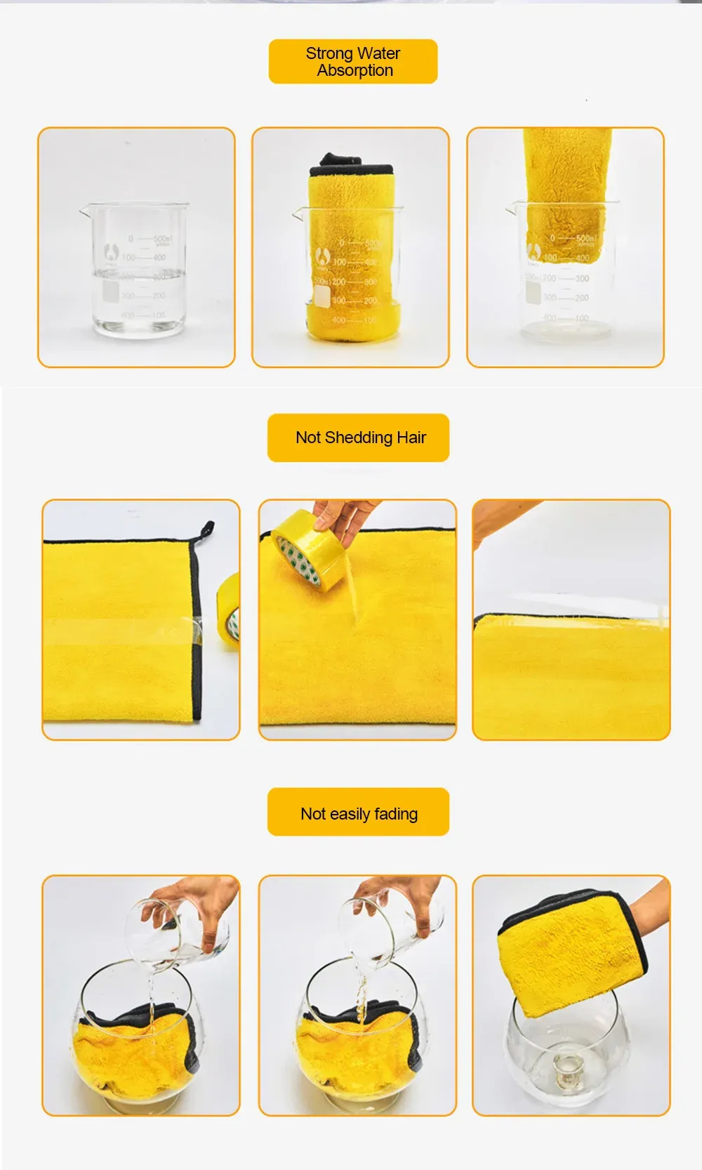 Serviette microfibre utilisation