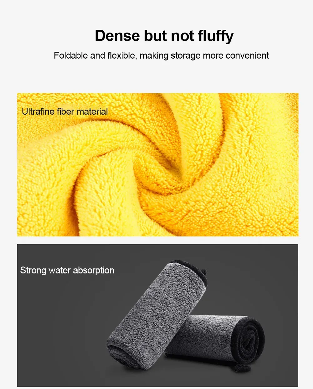Serviette microfibre en utilisation
