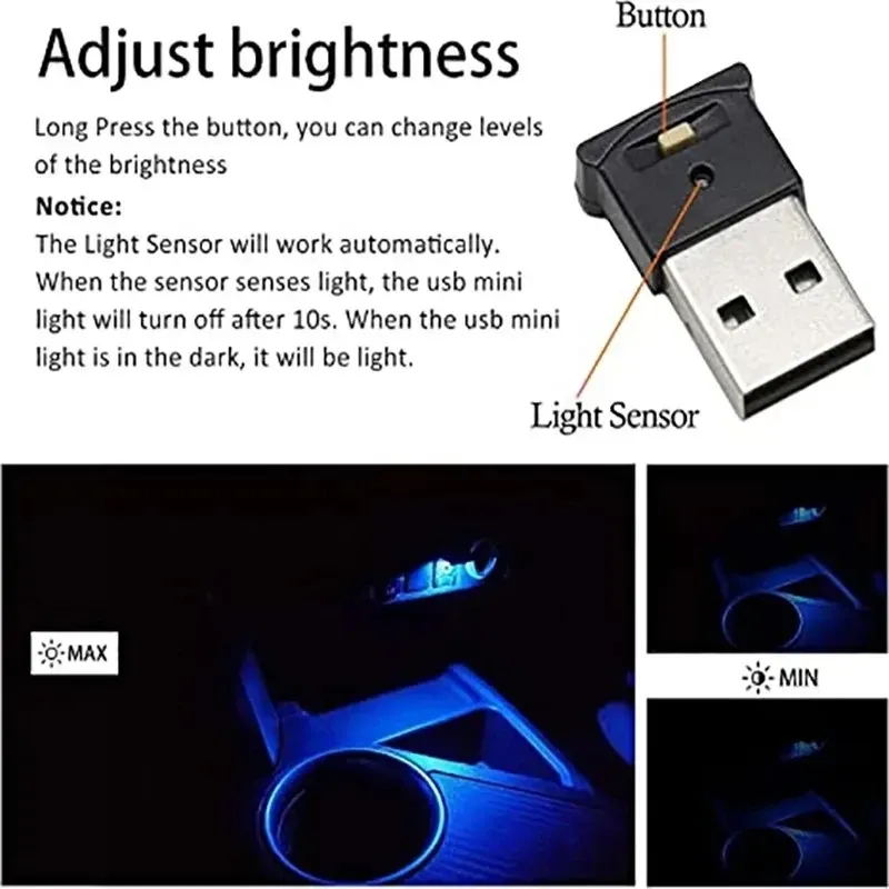 Lampe LED USB dans l'habitacle