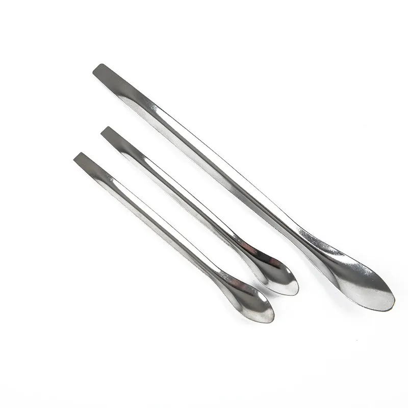 Lot de 12 cuillères et spatules de laboratoire en acier inoxydable – Cuillères d'échantillonnage et micro-spatules de mélange 4