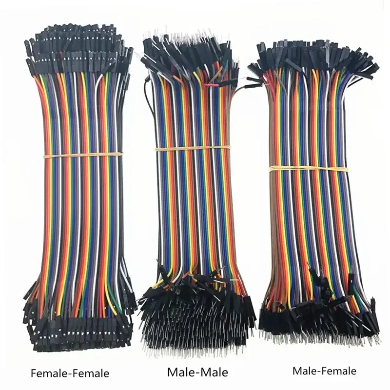 10 à 40 cm, 120 pièces par lot de câbles Dupont femelle-mâle, mâle-mâle et femelle-femelle, 40 pièces par rangée, câbles de liaison Dupont pour circuits imprimés, kit de bricolage - Image 1