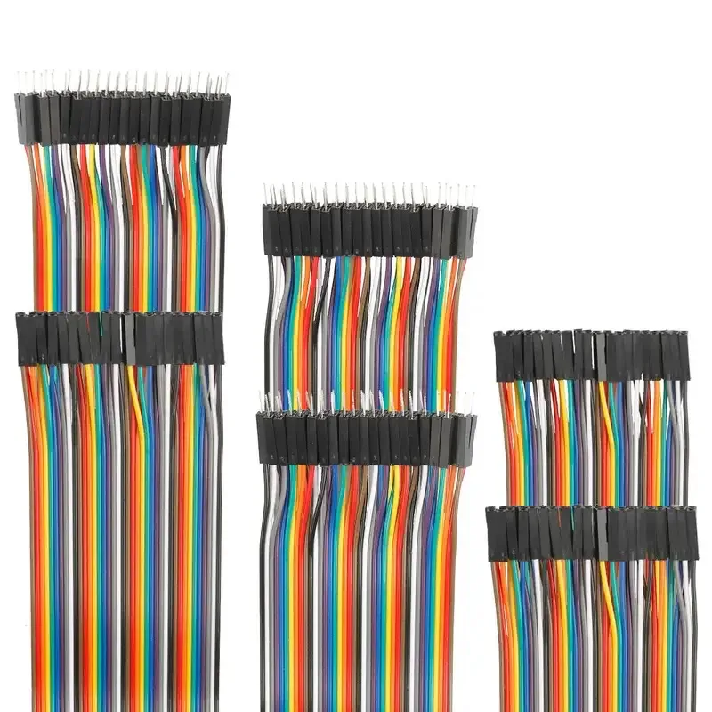 10 à 40 cm, 120 pièces par lot de câbles Dupont femelle-mâle, mâle-mâle et femelle-femelle, 40 pièces par rangée, câbles de liaison Dupont pour circuits imprimés, kit de bricolage 2