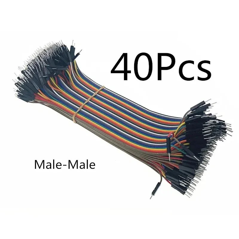 10 à 40 cm, 120 pièces par lot de câbles Dupont femelle-mâle, mâle-mâle et femelle-femelle, 40 pièces par rangée, câbles de liaison Dupont pour circuits imprimés, kit de bricolage 6
