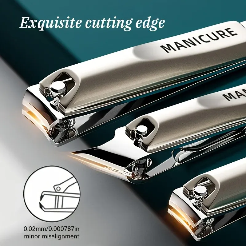 Ensemble professionnel de manucure et pédicure 5 pièces avec coupe-ongles, cure-oreille et étui de rangement portable 2
