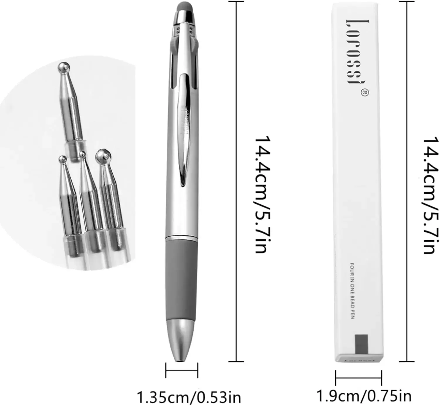 YIKOOLIN Stylo à points 5-en-1 pour nail art et décoration d'ongles, kit de peinture à points 6
