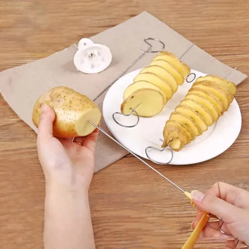Spirales de pommes de terre prêtes à cuire