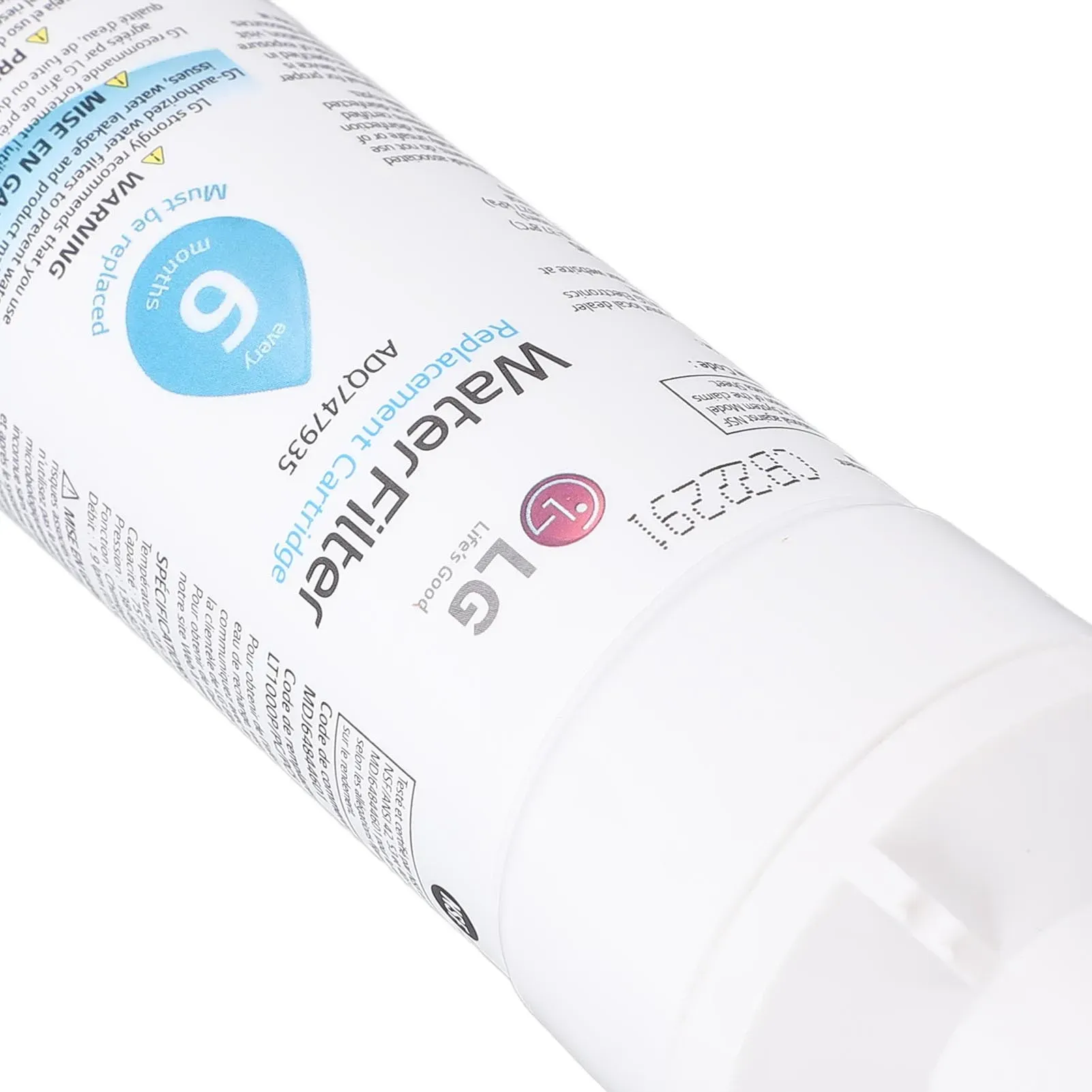 Filtre à eau de remplacement pour réfrigérateur ADQ747935, charbon actif, boîtier en ABS, durée de vie de 6 à 12 mois 6