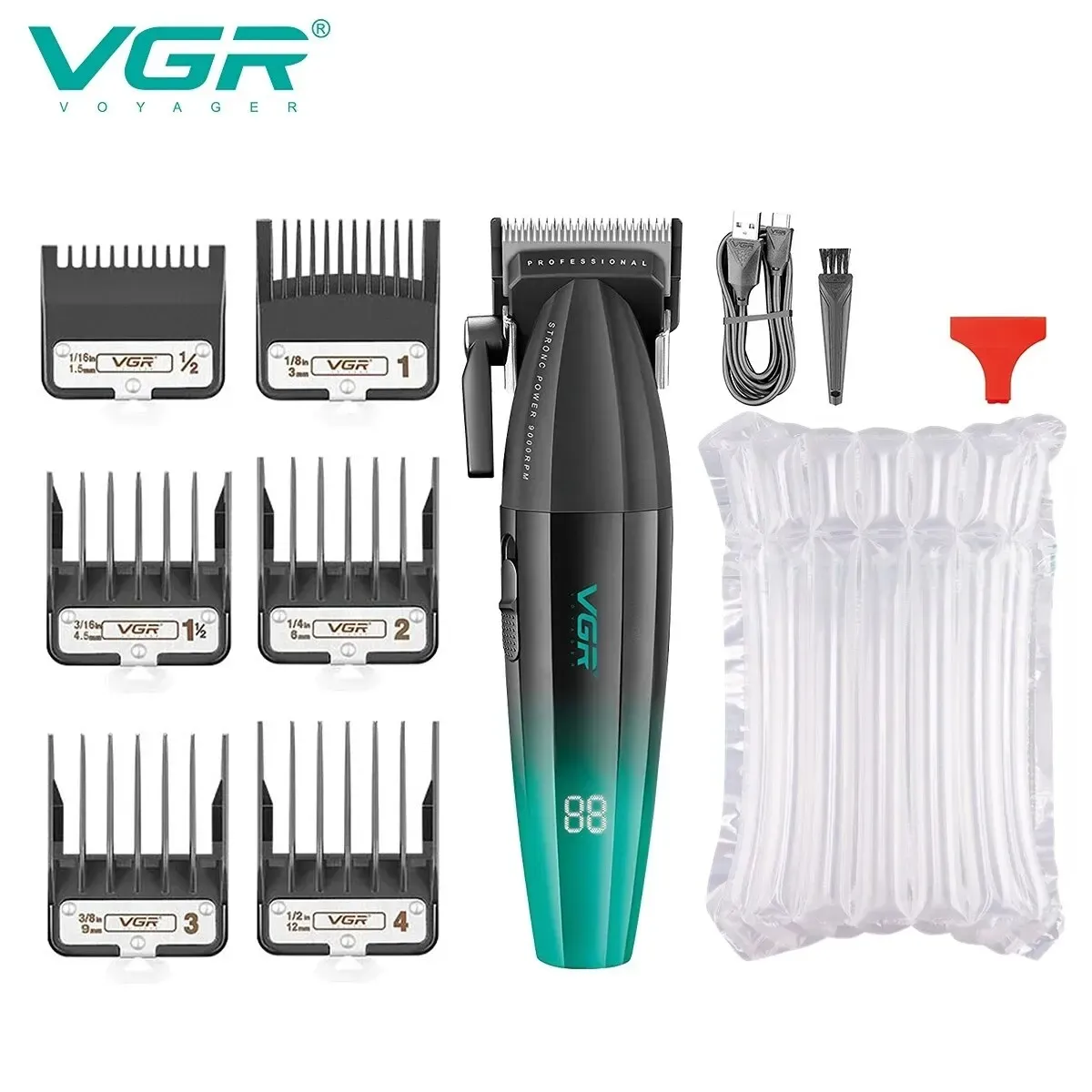 VgazHair Tondeuse à cheveux sans fil professionnelle, machine électrique de coupe 9000 tr/min pour hommes, modèles V-003 et V-906 10