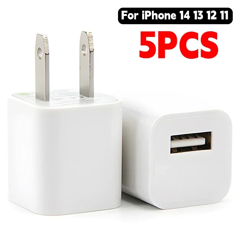 Adaptateur de chargeur mural USB à charge rapide pour iPhone et iPad, prise US, lot de 1 à 5