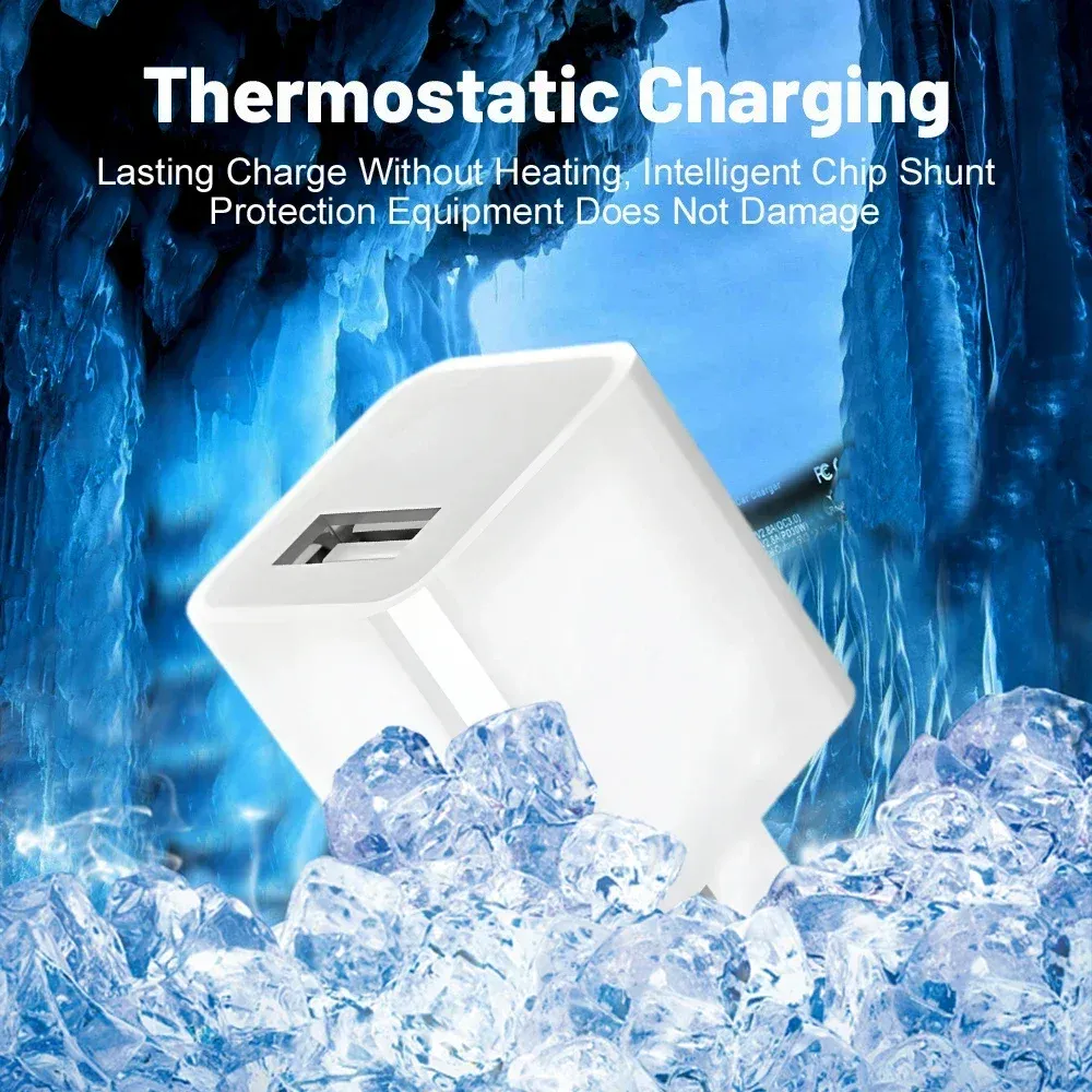 Adaptateur de chargeur mural USB à charge rapide pour iPhone et iPad, prise US, lot de 1 à 5 3