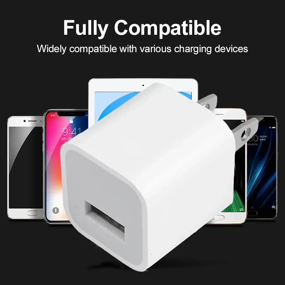 Adaptateur de chargeur mural USB à charge rapide pour iPhone et iPad, prise US, lot de 1 à 5 6
