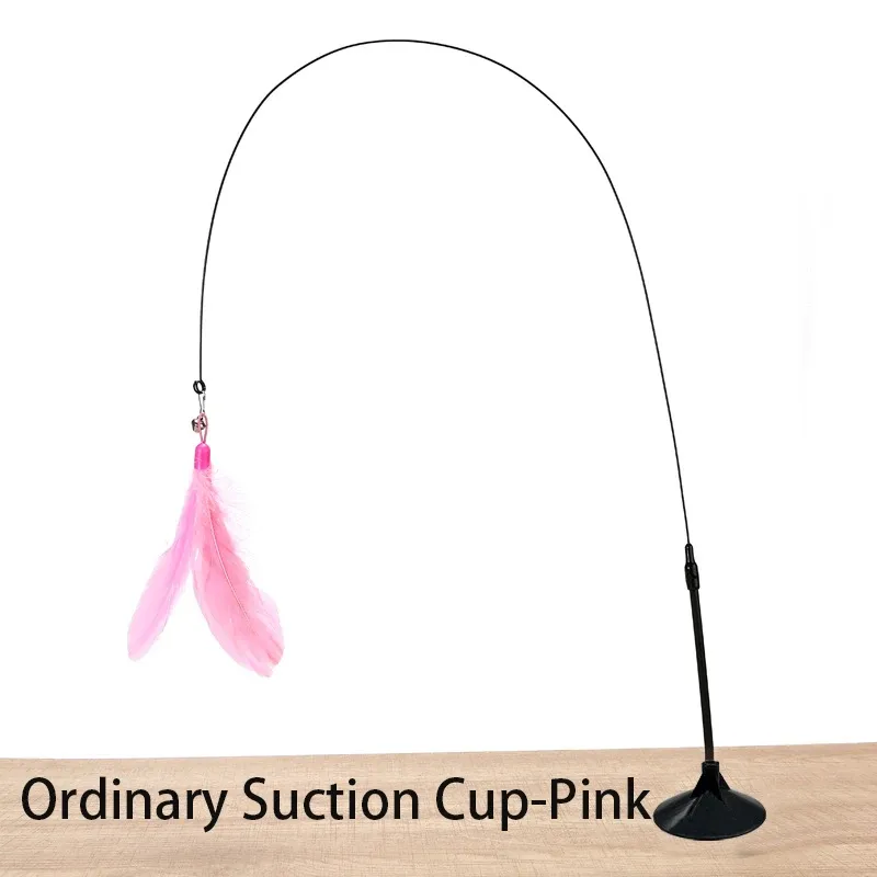 Baguette Teaser interactive pour chat et chaton, mains libres, avec ventouse et plume 11
