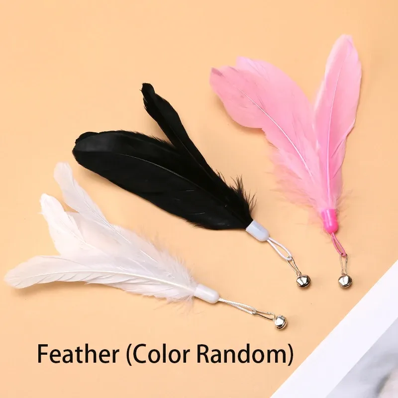 Baguette Teaser interactive pour chat et chaton, mains libres, avec ventouse et plume 9