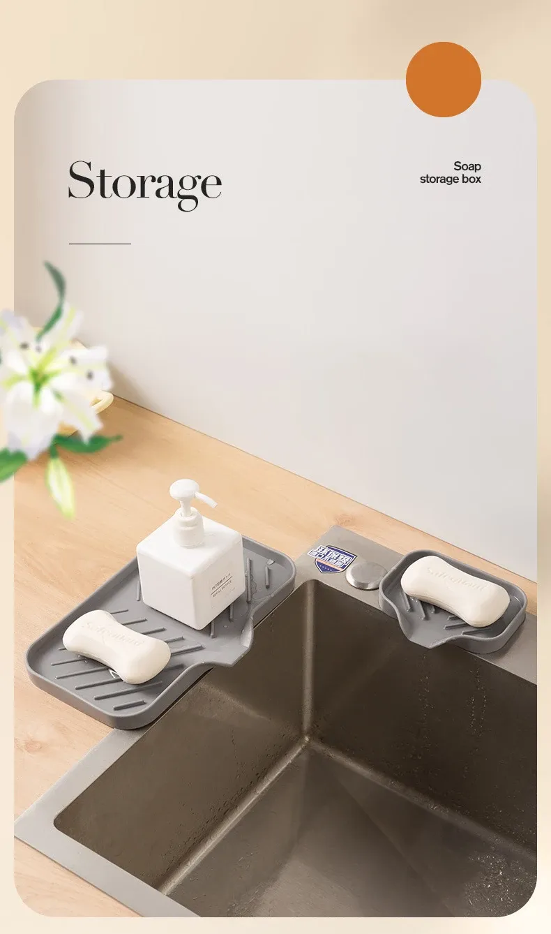 Plateau en silicone pour évier de cuisine et salle de bain