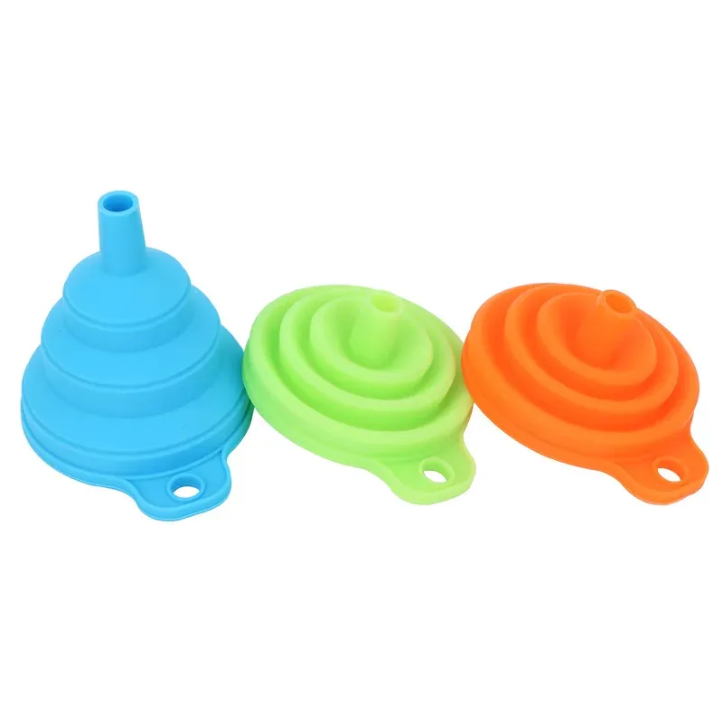 Entonnoir en silicone pliable, vue de détail