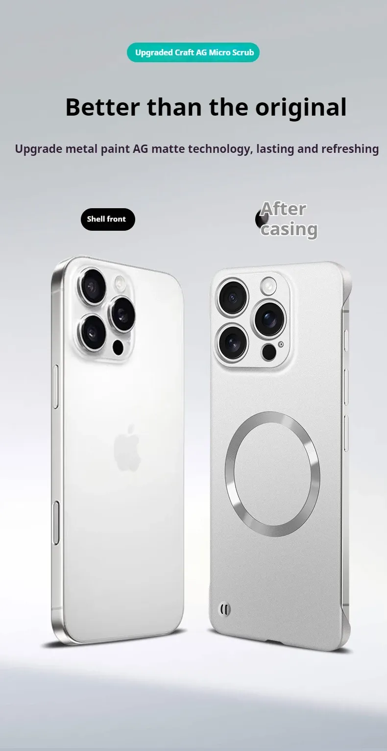 Détail de la finition de la coque magnétique