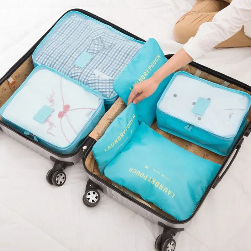 Set de 6 Organisateurs de Voyage Grand Format pour Valise, Rangement Vêtements, Chaussures et Trousse de Maquillage 4