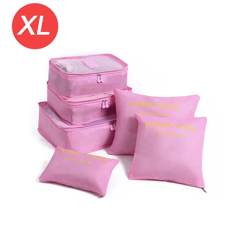 Set de 6 Organisateurs de Voyage Grand Format pour Valise, Rangement Vêtements, Chaussures et Trousse de Maquillage 9