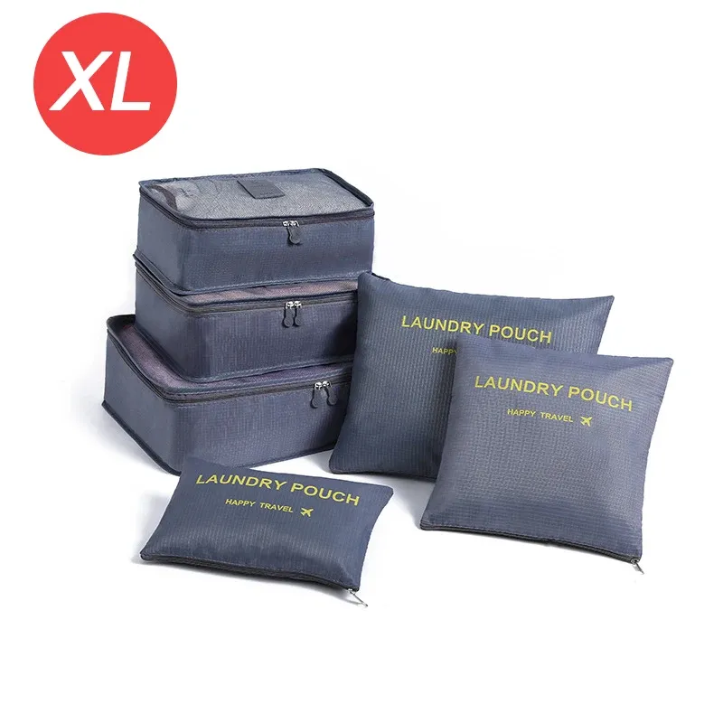 Set de 6 Organisateurs de Voyage Grand Format pour Valise, Rangement Vêtements, Chaussures et Trousse de Maquillage 8