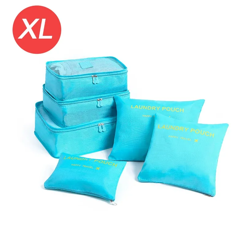 Set de 6 Organisateurs de Voyage Grand Format pour Valise, Rangement Vêtements, Chaussures et Trousse de Maquillage 22