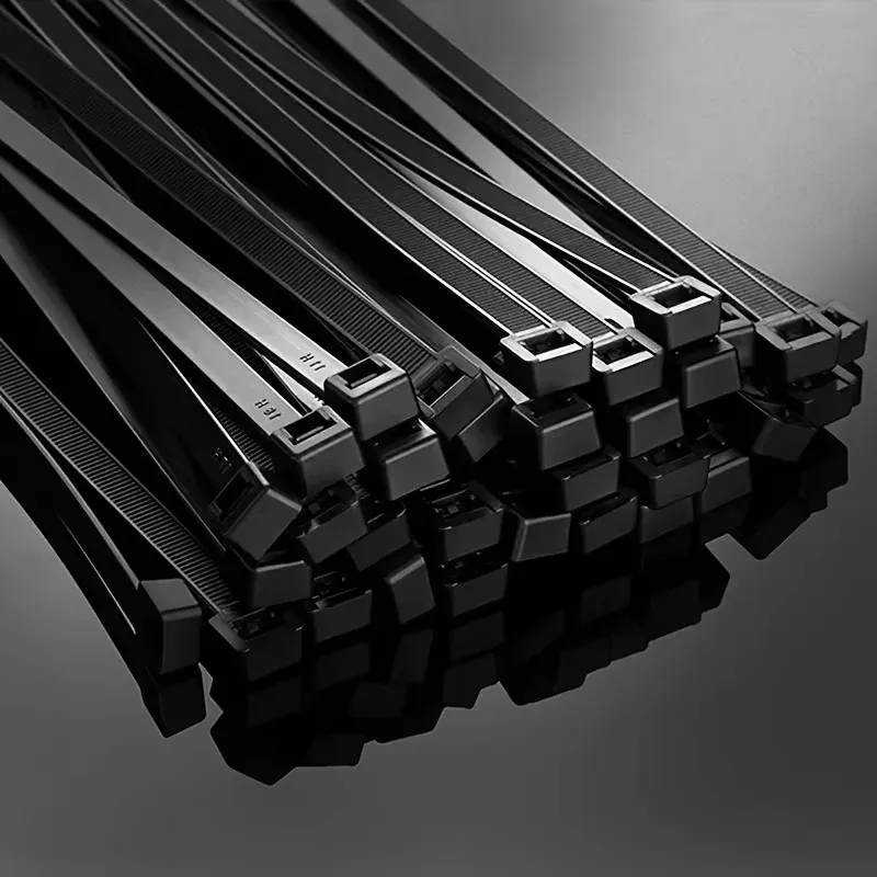 Le title is already in French, so I'll produce a cleaner, professional French version without spammy keywords.

Attaches de câble noires, 100 pièces, haute résistance à la traction, résistantes aux UV, autobloquantes, pour la gestion des câbles à la maison et au bureau 2