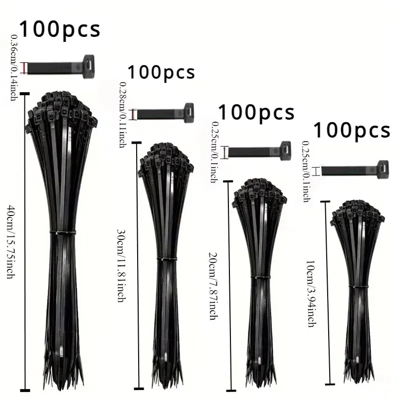 Le title is already in French, so I'll produce a cleaner, professional French version without spammy keywords.

Attaches de câble noires, 100 pièces, haute résistance à la traction, résistantes aux UV, autobloquantes, pour la gestion des câbles à la maison et au bureau 5